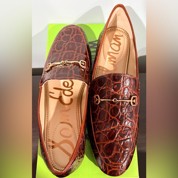 Sam Edelman Women's Loraine Bit Loafers | Color:Dark Brown Croco Leather | 8.5 M - Picture 4 of 7